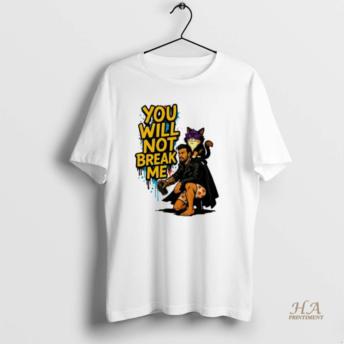 Official Carl And Donut Cat Dungeon Crawler Carl You Will Not Break Me Graffiti Shirt Hoodie Sweatshirt | PurePodTees.com