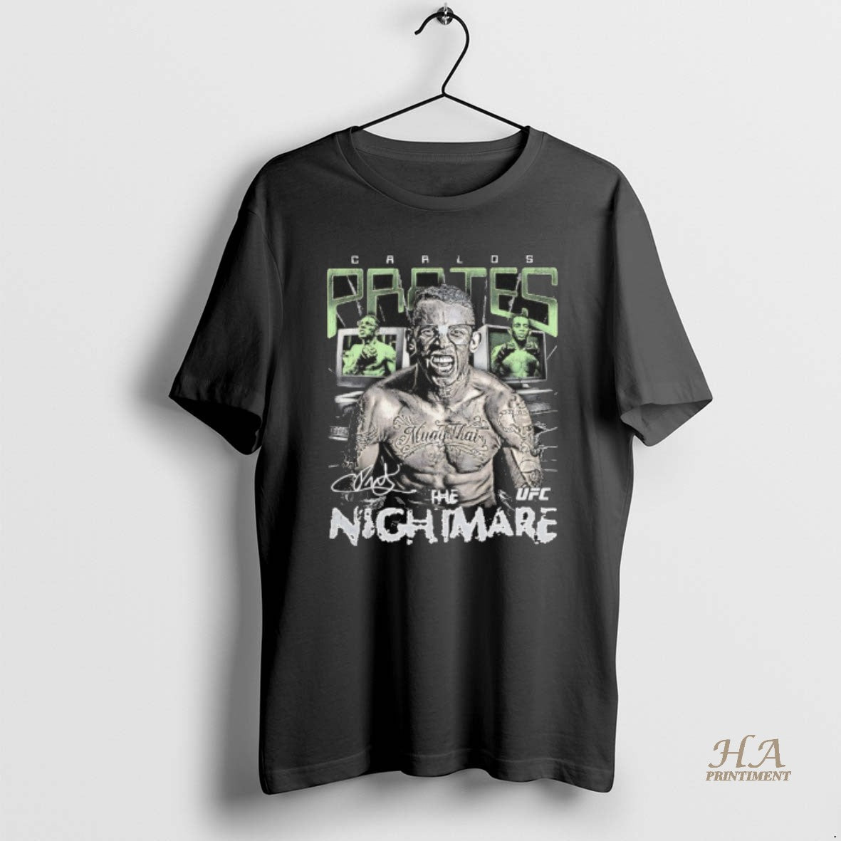 Official Carlos Prates The Nightmare Ufc Signature Graphic Shirt Hoodie Sweatshirt | PurePodTees.com