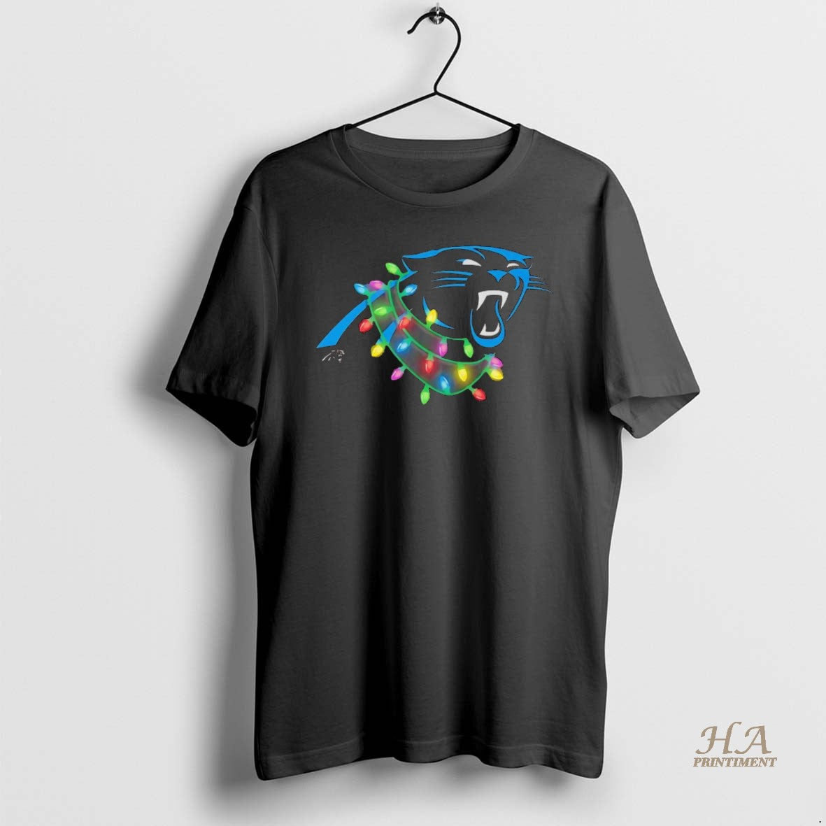 Official Carolina Panthers Logo Christmas Light Shirt Hoodie Sweatshirt | PurePodTees.com