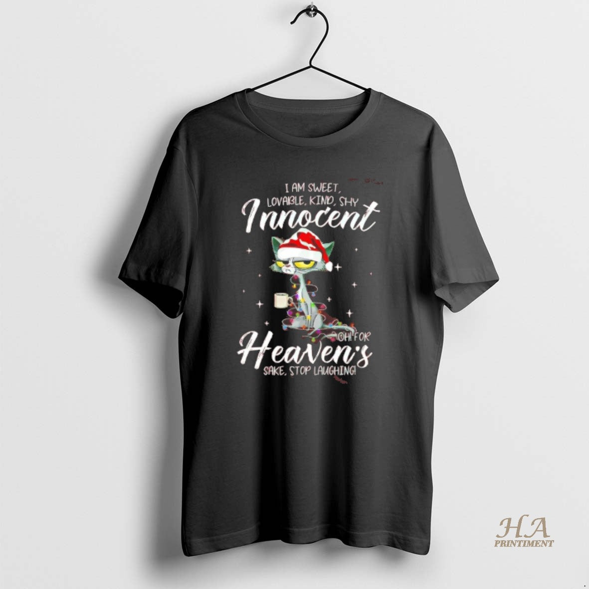 Official Cat I Am Sweet Lovable Kind Shy Innoccent Oh For Heaven Christmas Shirt Hoodie Sweatshirt | PurePodTees.com