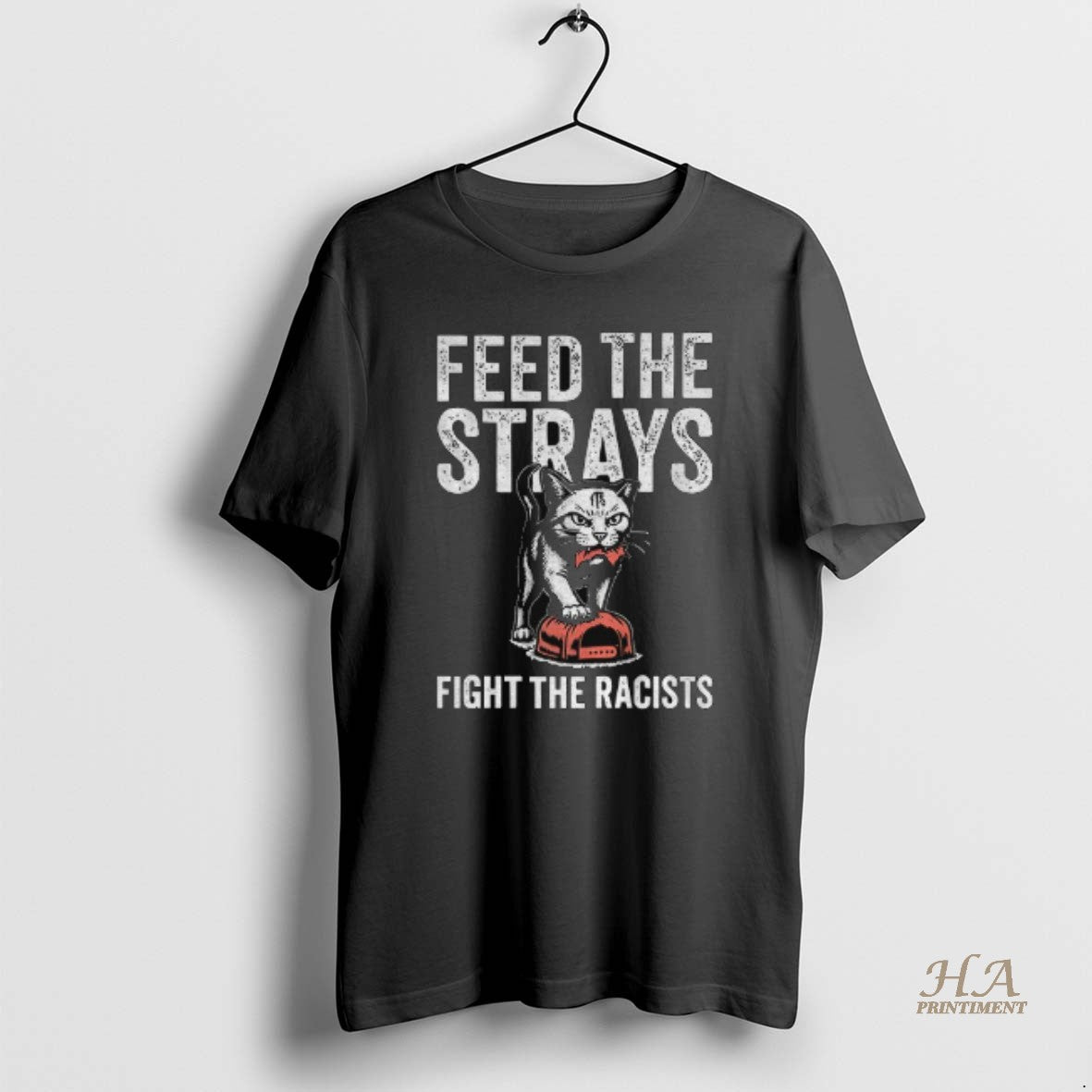 Official Cat Rescue Feed The Strays Fight The Racists Shirt Hoodie Sweatshirt | PurePodTees.com