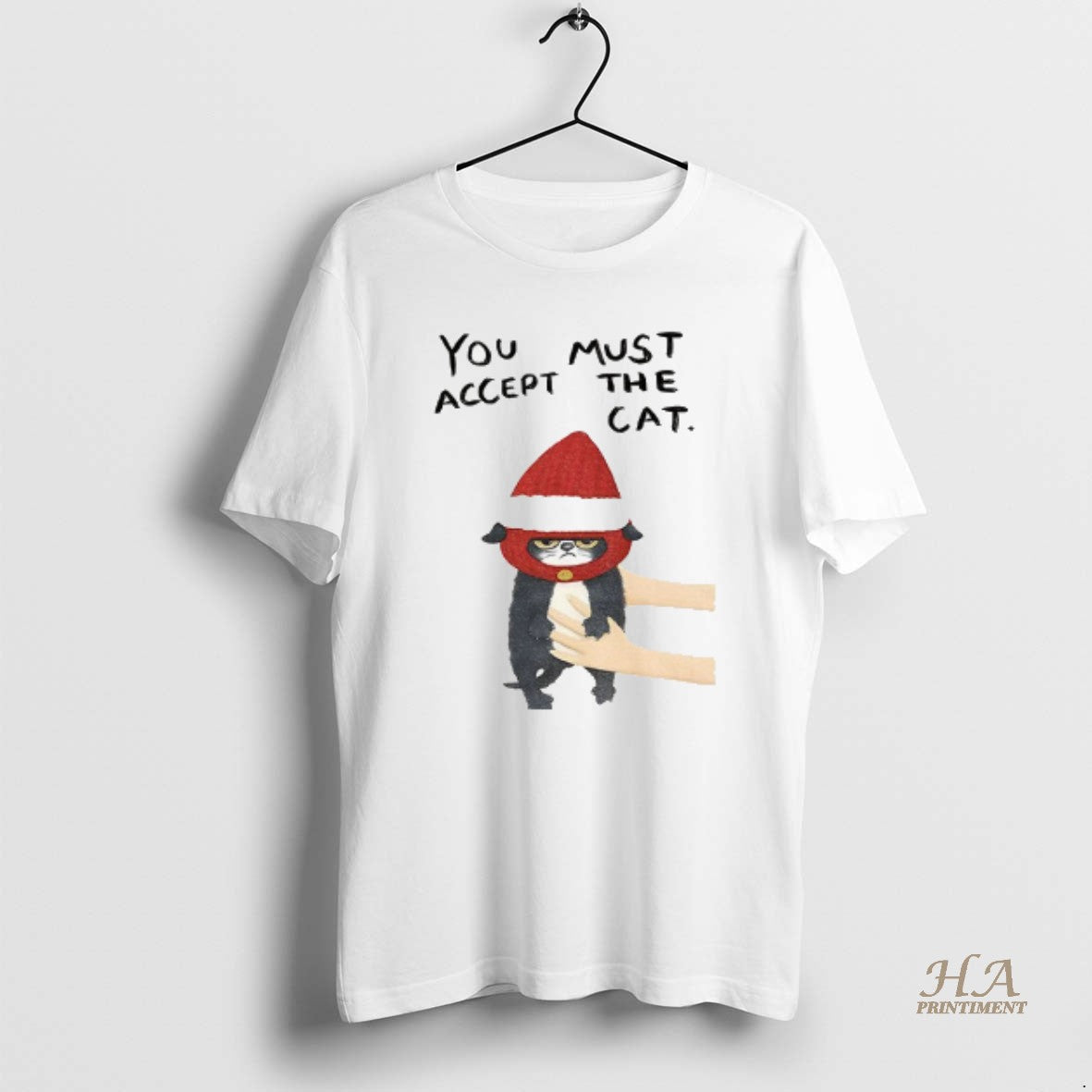 Official Cat Santa Hat You Must Accept The Cat Shirt Hoodie Sweatshirt | PurePodTees.com