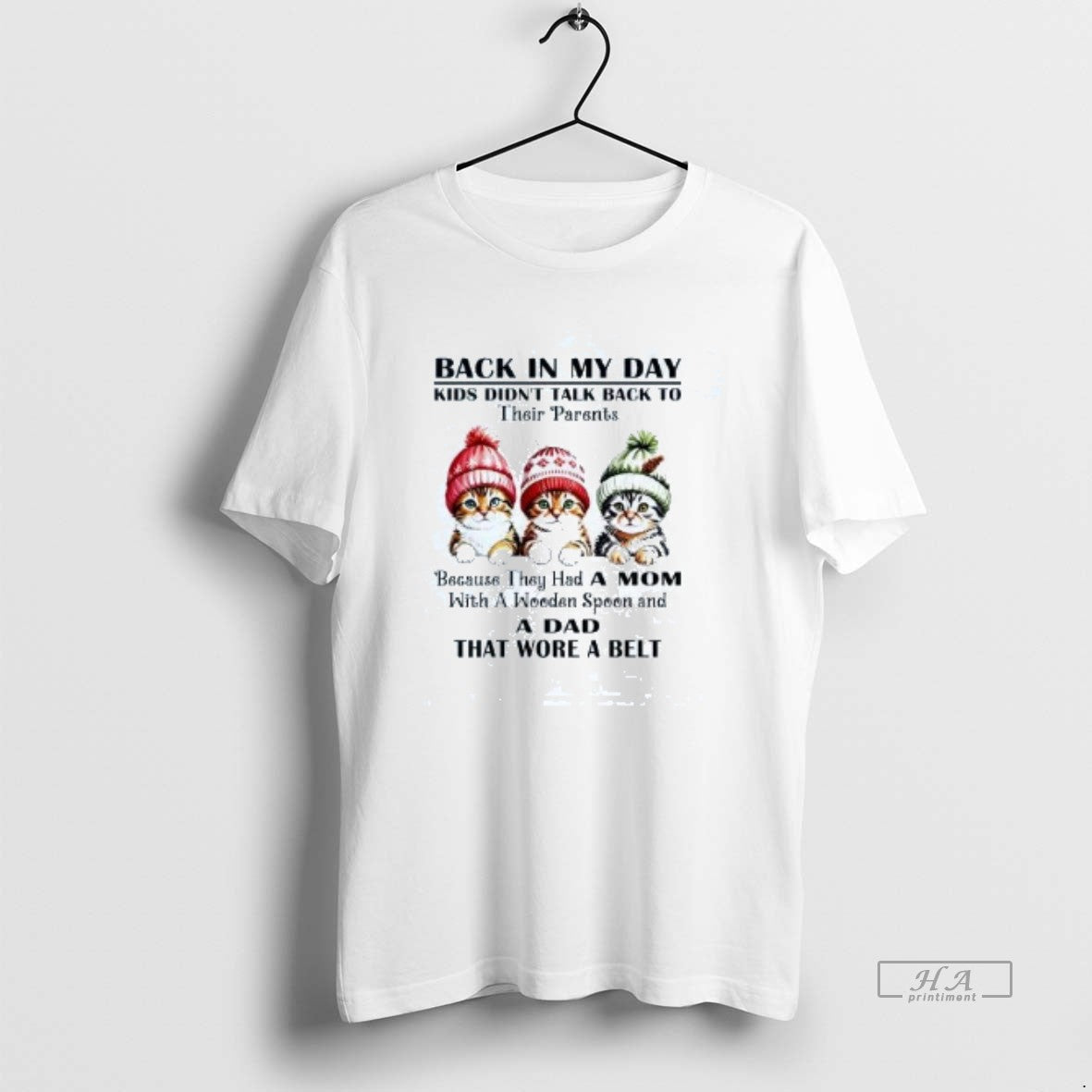 Official Cat Back In My Day Kids Didnt Talk Back To Their Parents Christmas Shirt Hoodie Sweatshirt | PurePodTees.com