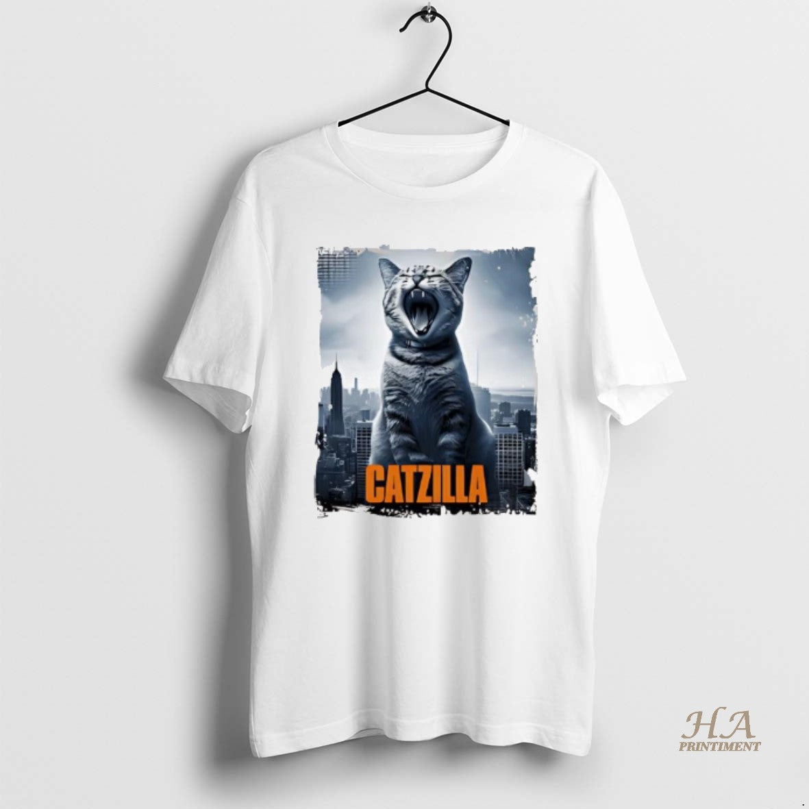 Official Catzilla Godzilla Movie Funny Cat Halloween Shirt Hoodie Sweatshirt | PurePodTees.com