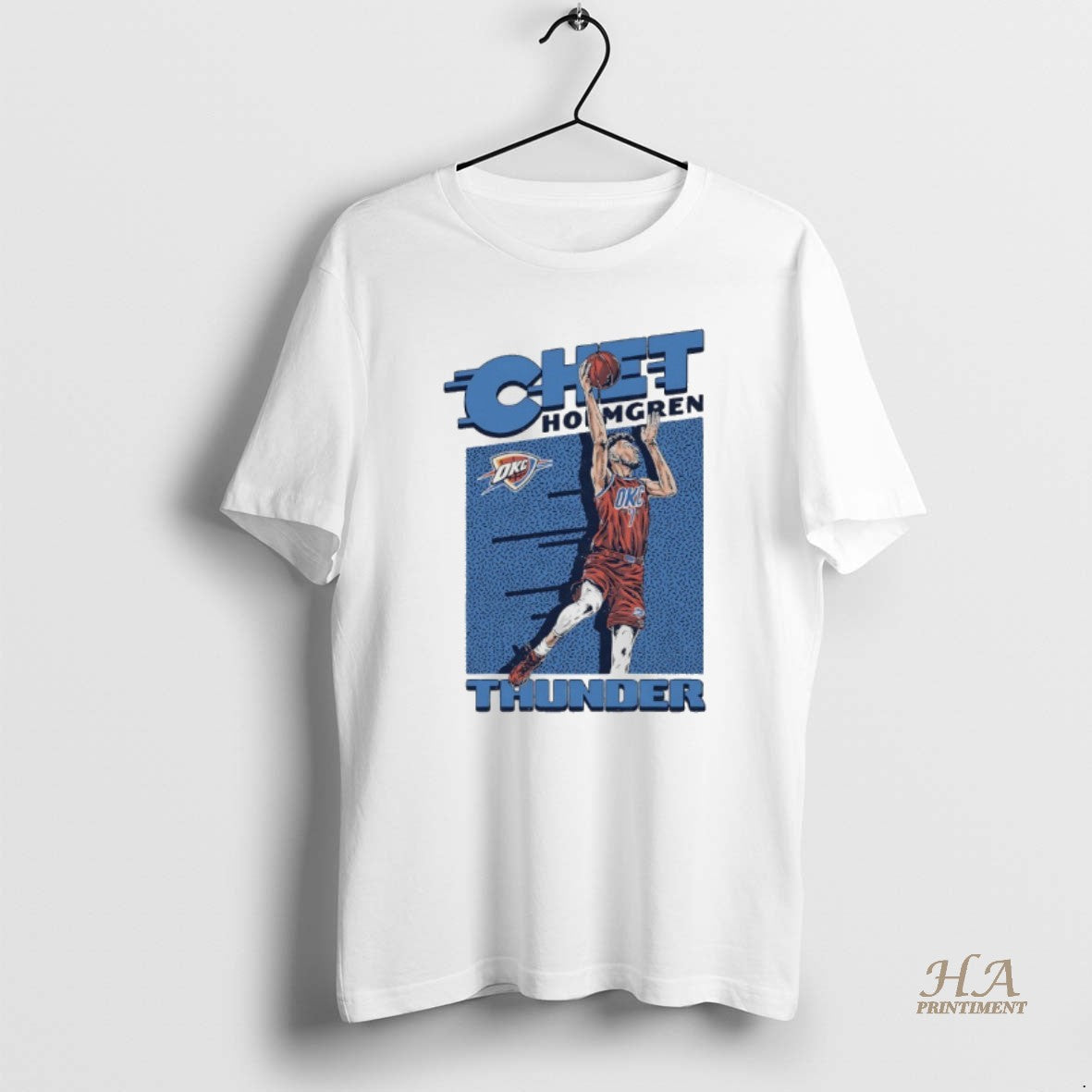 Official Chet Holmgren Oklahoma City Thunder Player Graphic Shirt Hoodie Sweatshirt | PurePodTees.com