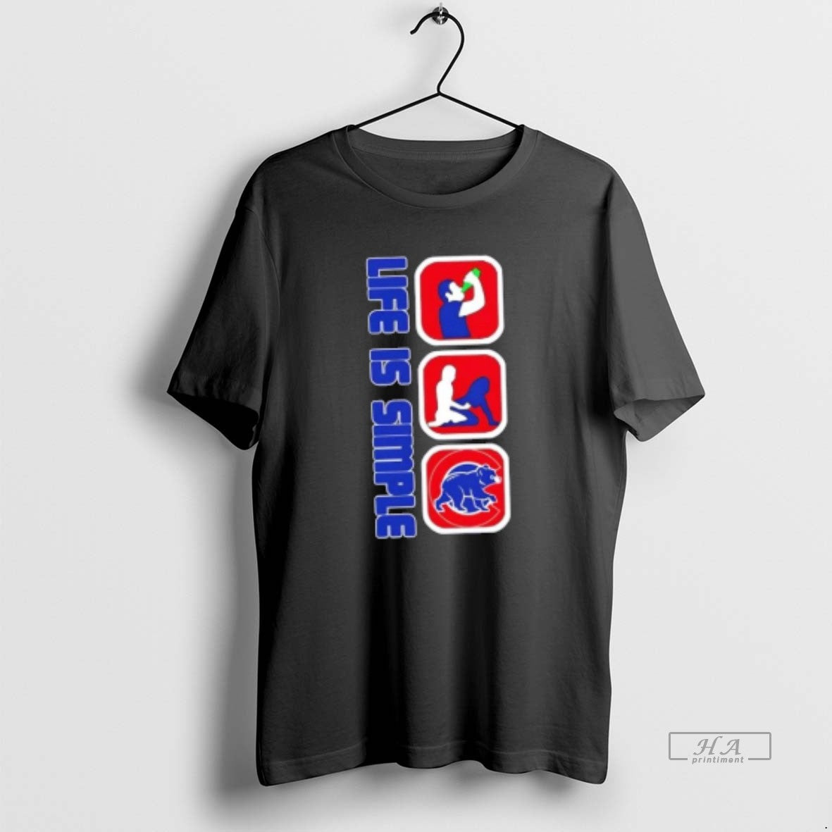 Official Chicago Cubs Baseball Life Is Simple Shirt Hoodie Sweatshirt | PurePodTees.com