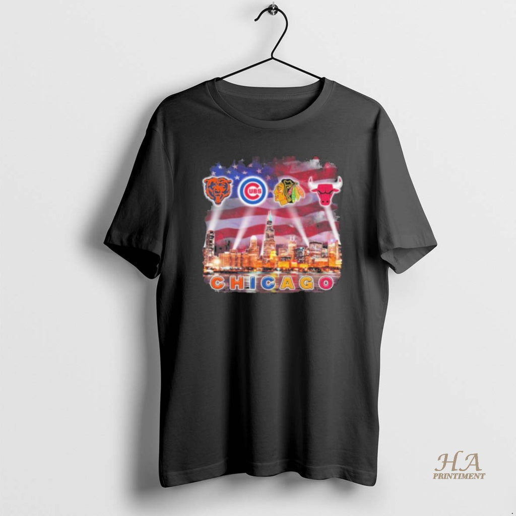 Official Chicago Sports Teams Logo Retro City Shirt Hoodie Sweatshirt | PurePodTees.com