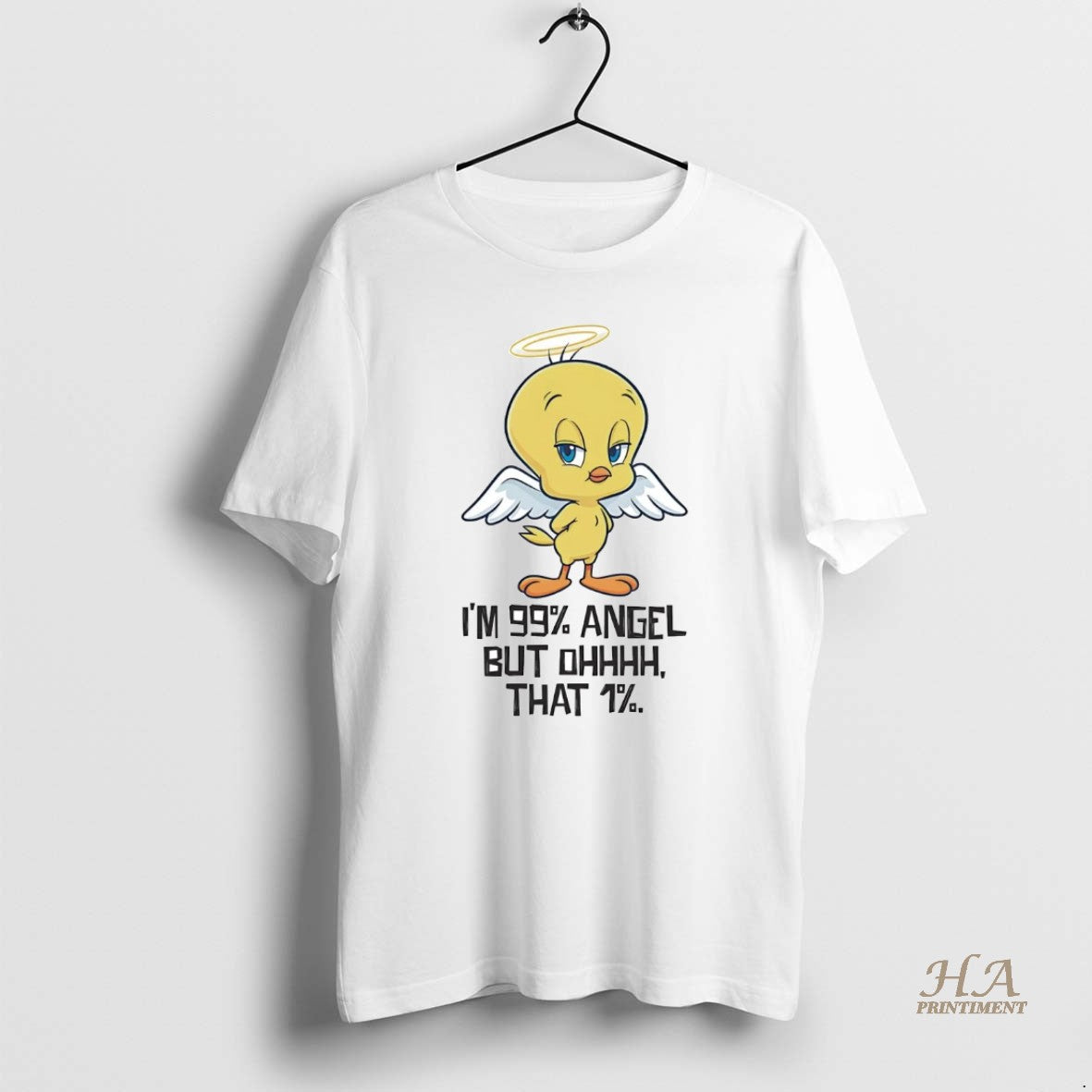 Official Chick Im 99 Angel But Oh That 1 Shirt Hoodie Sweatshirt | PurePodTees.com