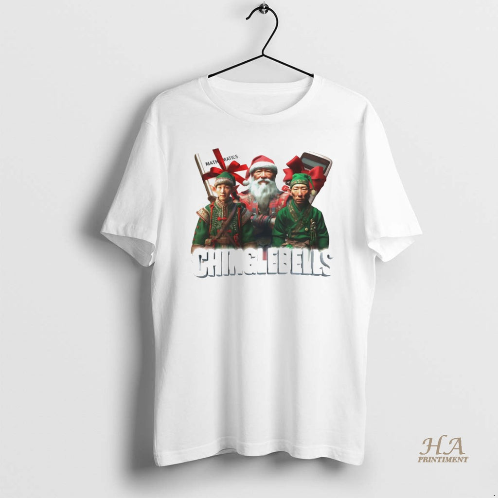 Official Chinglebells Jingle Bells Christmas White Shirt Hoodie Sweatshirt | PurePodTees.com