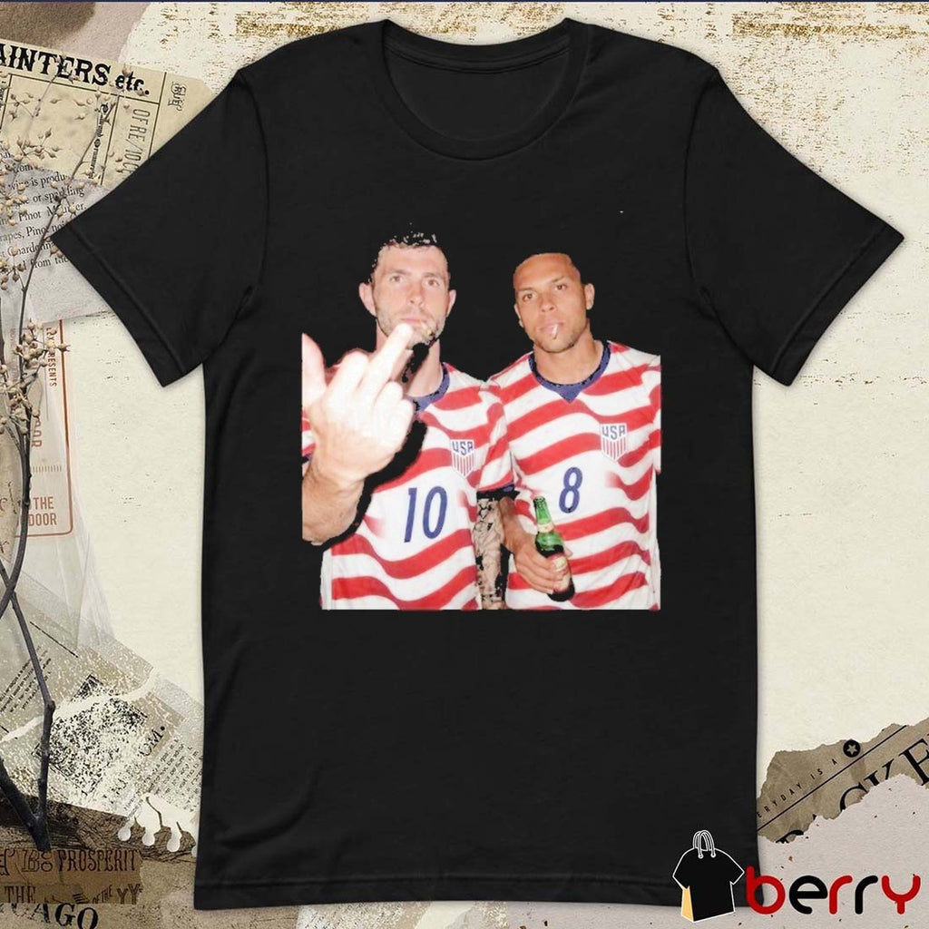 Christian Pulisic and Weston McKennie USA Smokin Football Club Middle Finger US Soccer 2026 World Cup t-shirt