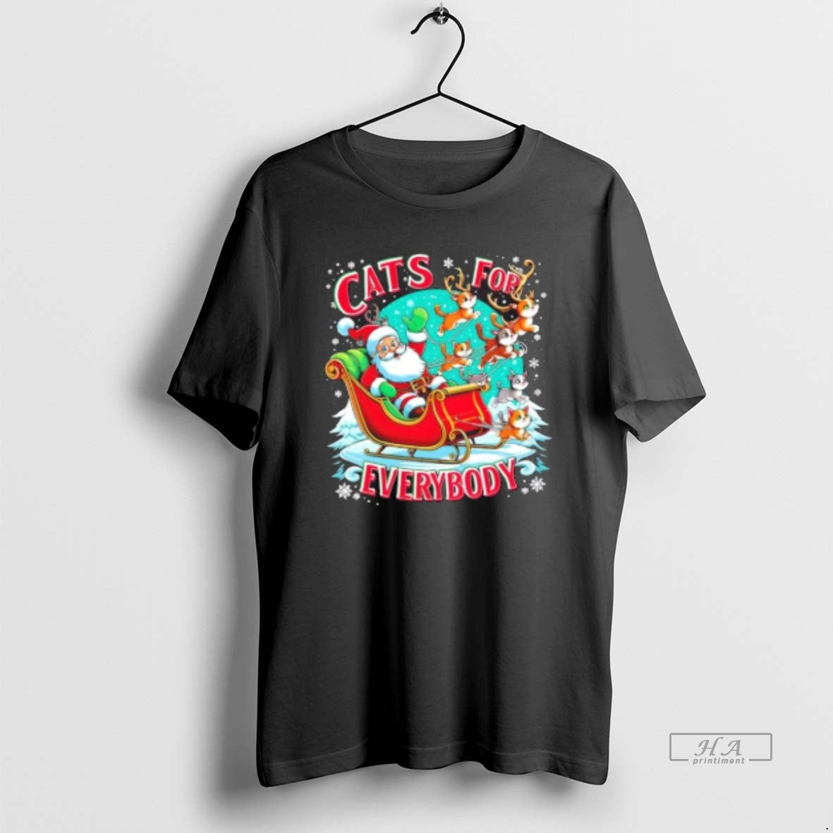 Official Christmas Cats For Everybody Funny Santa Shirt Hoodie Sweatshirt | PurePodTees.com