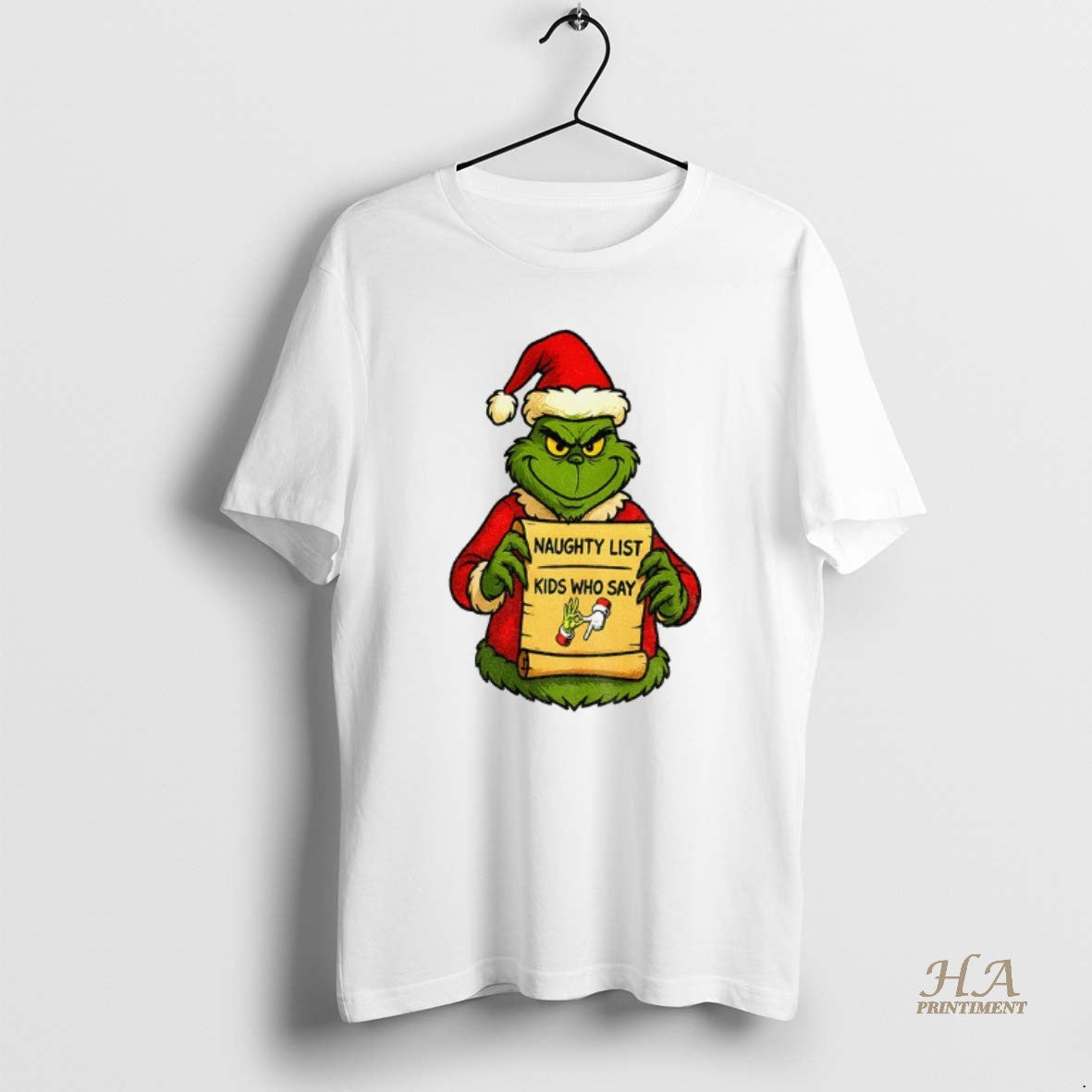 Official Christmas Grinch Santa Naughty List Kids Who Say 6 7 Six Seven Funny Shirt Hoodie Sweatshirt | PurePodTees.com
