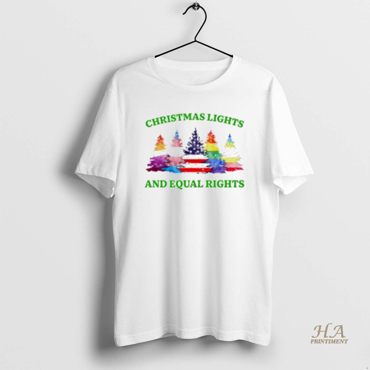 Official Christmas Lights And Equal Rights Lgbt Trees Shirt Hoodie Sweatshirt | PurePodTees.com