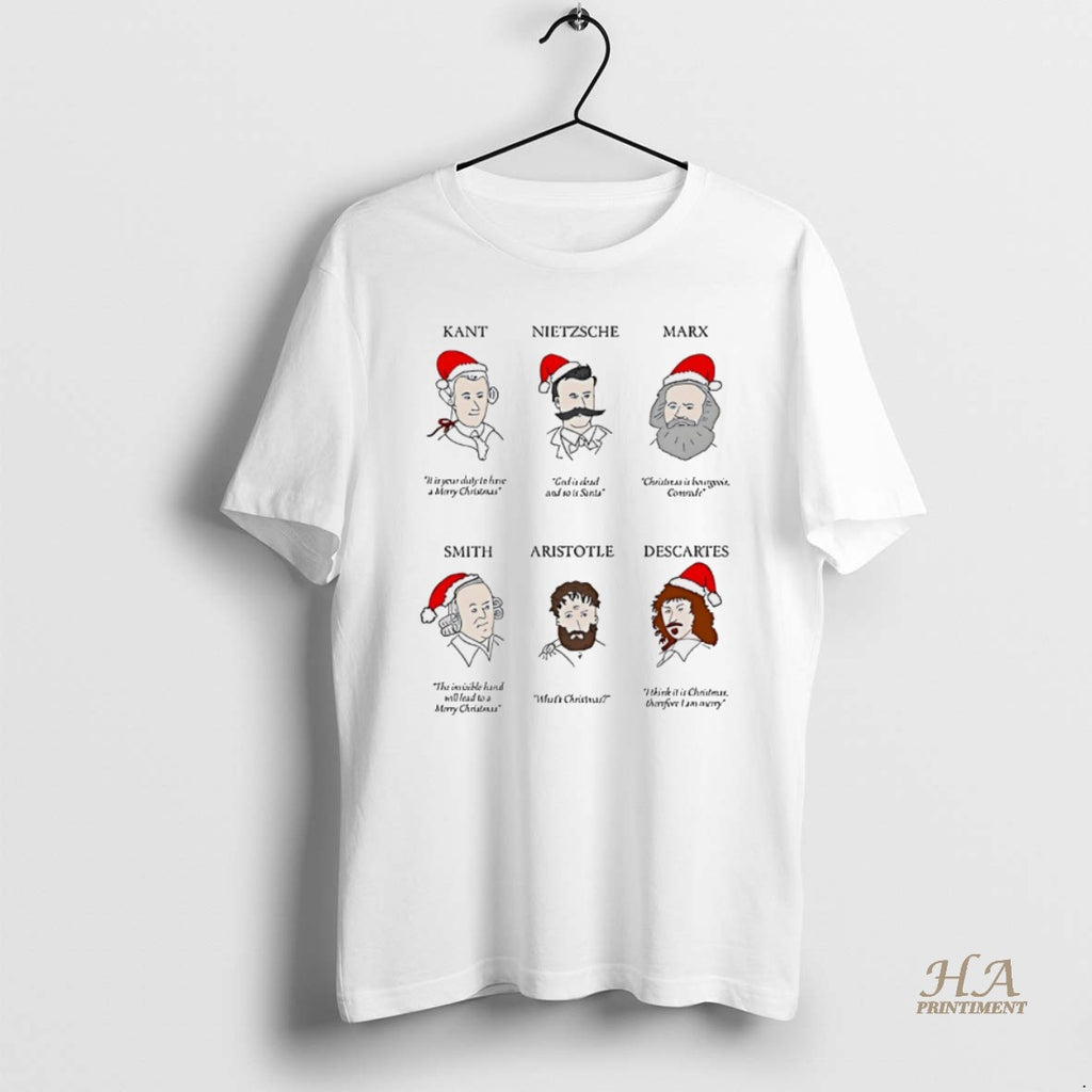 Official Christmas Philosophers Funny White Shirt Hoodie Sweatshirt | PurePodTees.com