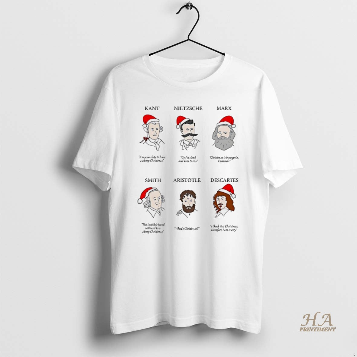Official Christmas Philosophers Funny White Shirt Hoodie Sweatshirt | PurePodTees.com