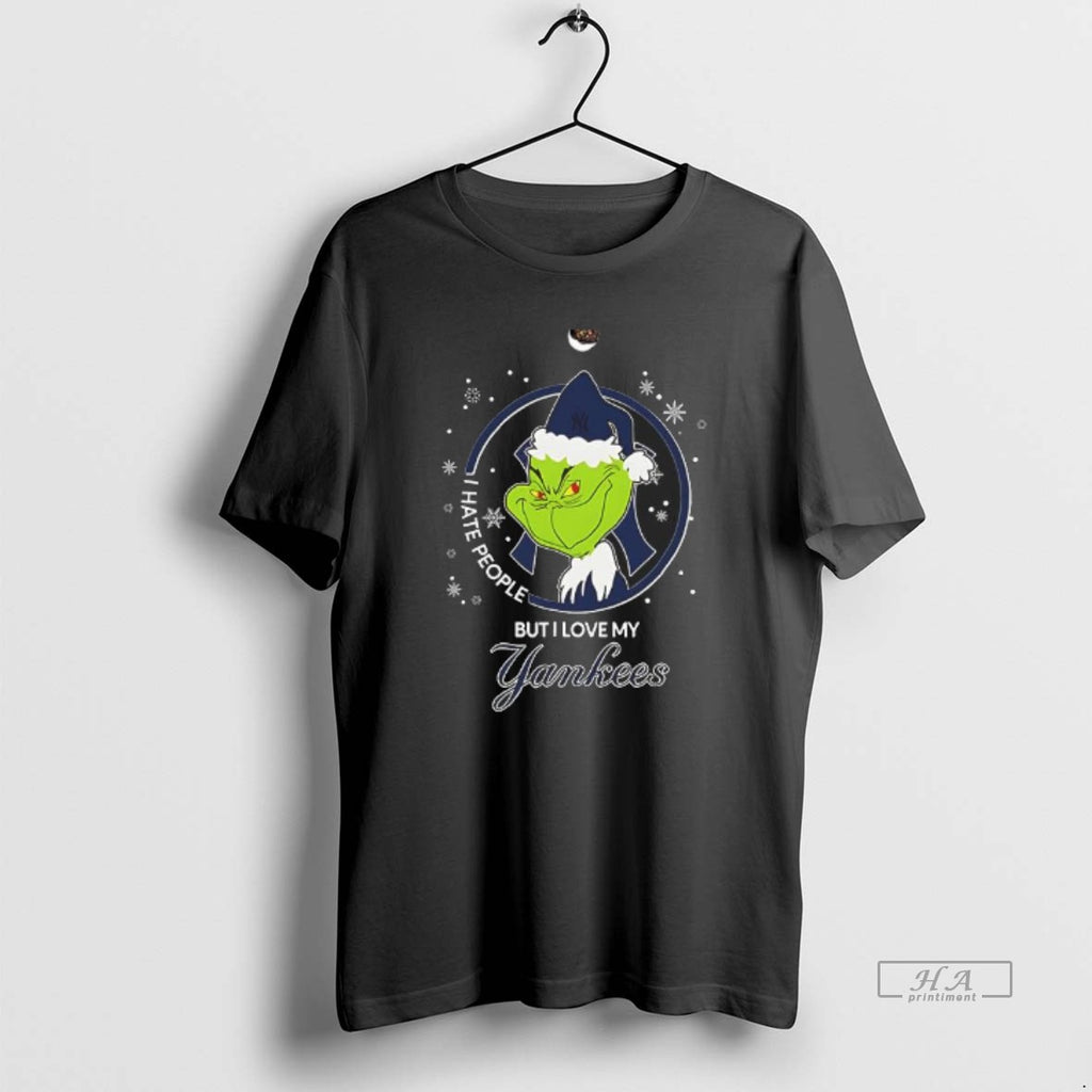 Official Christmas Grinch Santa I Hate People But I Love My New York Yankees Christmas