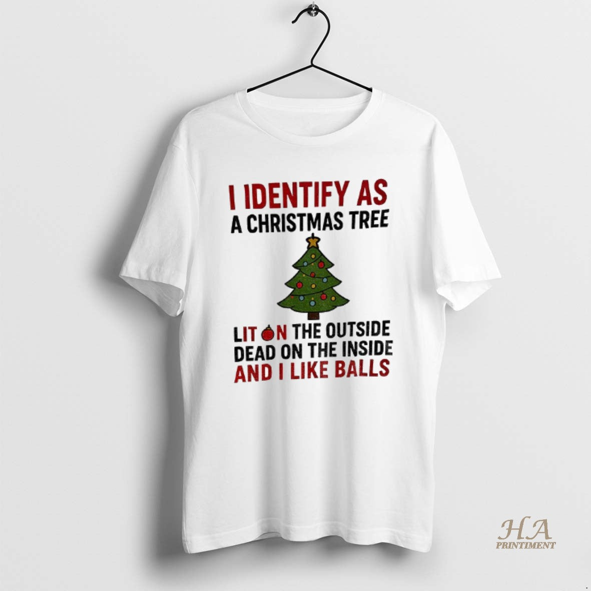 Official Christmas Tree I Identify As A Christmas Tree Lit On The Outside Dead On Shirt Hoodie Sweatshirt | PurePodTees.com
