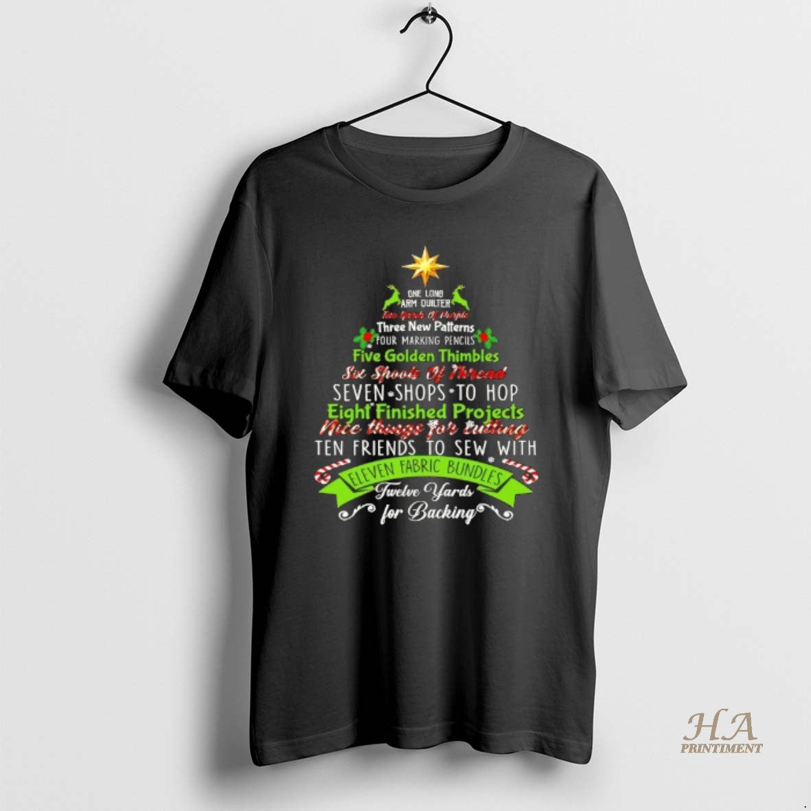 Official Christmas Tree Eleven Fabric Bundles Twelve Yards For Backing Shirt Hoodie Sweatshirt | PurePodTees.com