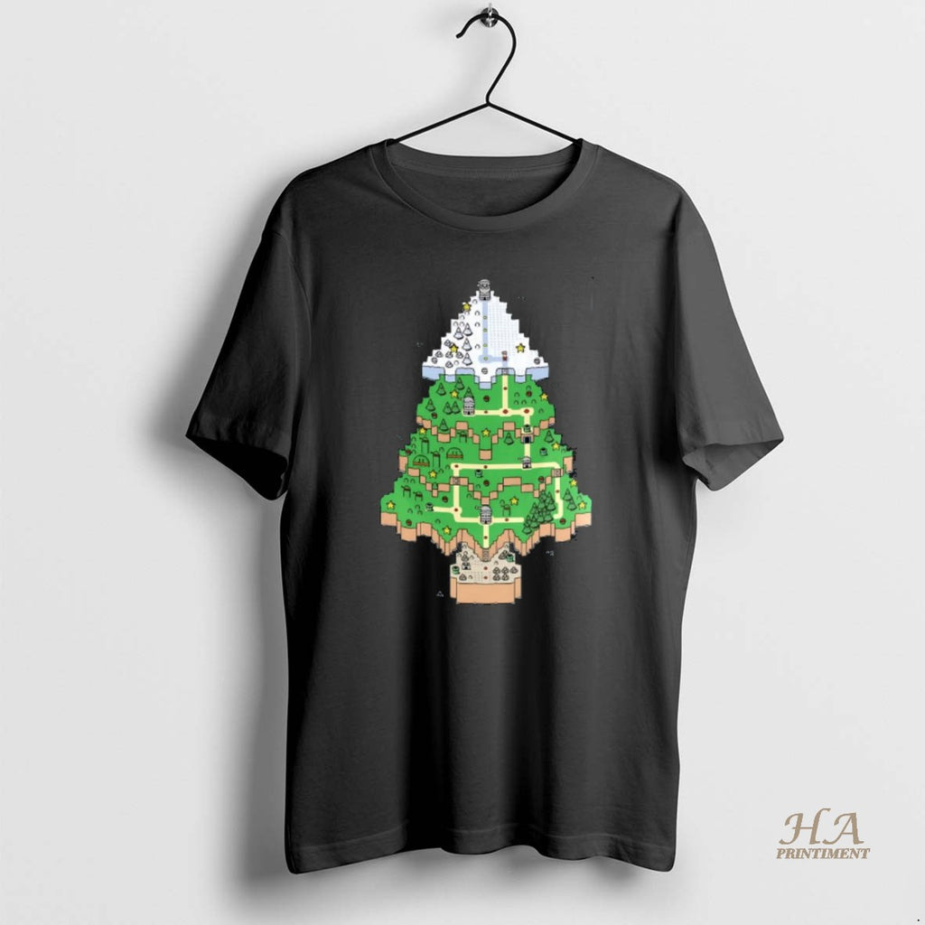 Official Christmas Tree Map Classic Video Game World Shirt Hoodie Sweatshirt | PurePodTees.com