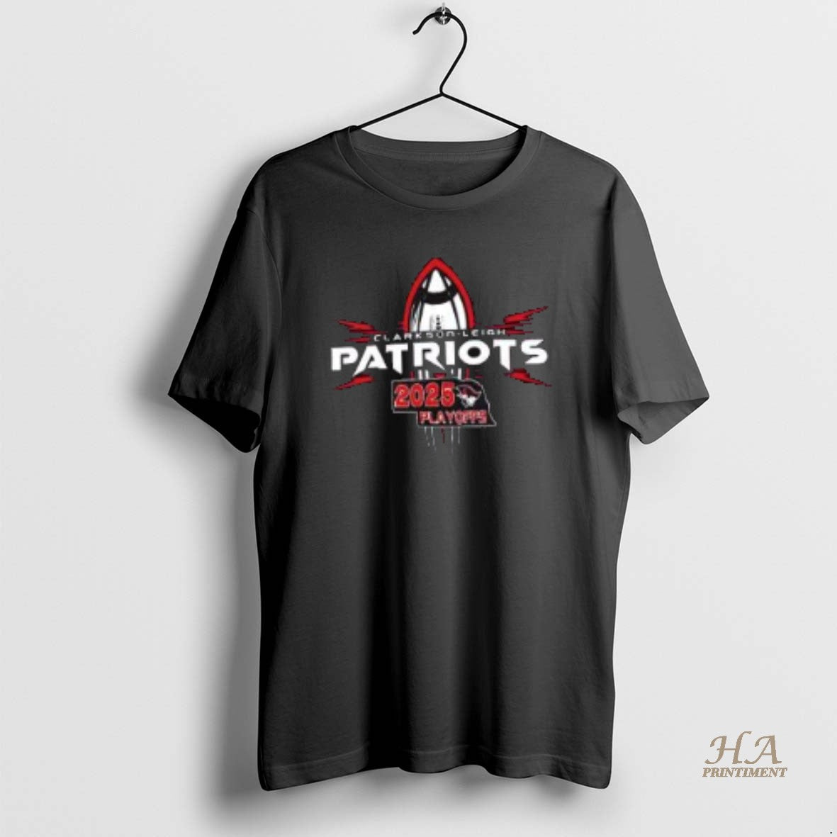 Official Clarkson Leigh Patriots Football 2025 Playoff Shirt Hoodie Sweatshirt | PurePodTees.com