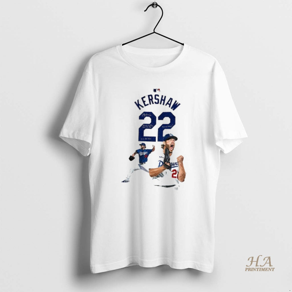 Official Clayton Kershaw 22 Los Angeles Dodgers Nl Mvp World Series 2025 Signature Shirt Hoodie Sweatshirt | PurePodTees.com