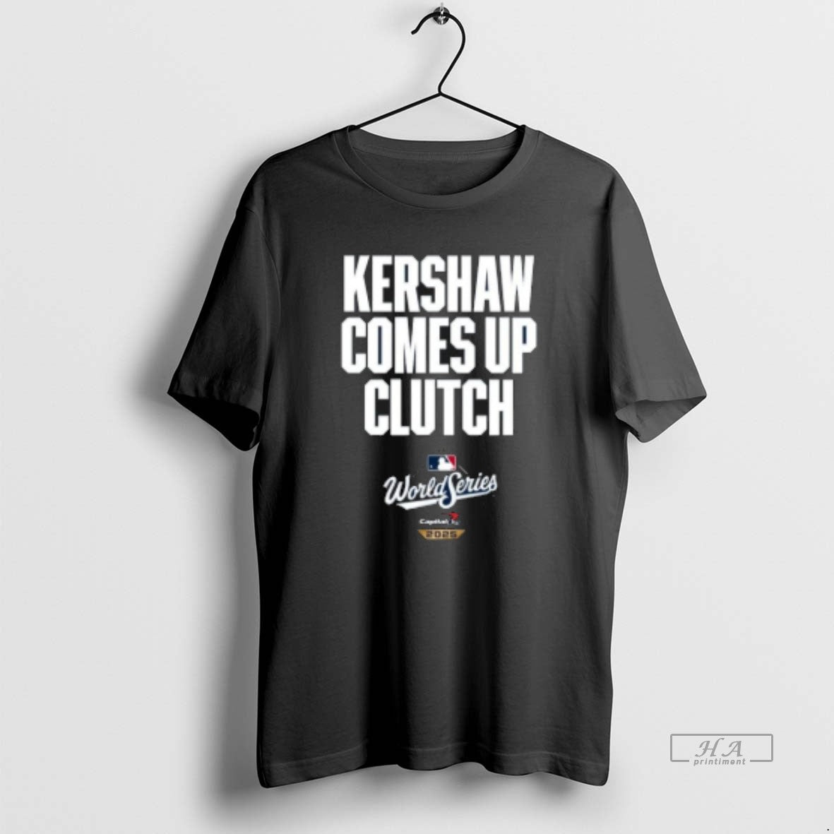 Official Clayton Kershaw Comes Up Clutch World Series Shirt Hoodie Sweatshirt | PurePodTees.com