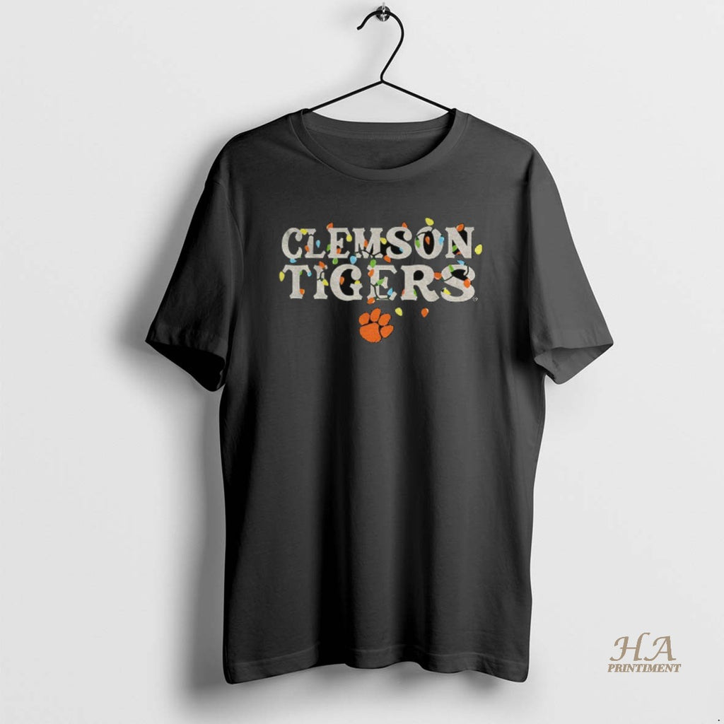 Official Clemson Tigers Christmas Light Merry Christmas 2025 Shirt Hoodie Sweatshirt | PurePodTees.com