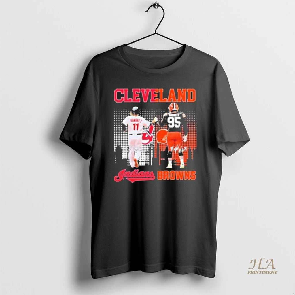 Official Cleveland Indians Jose Ramirez And Myles Garrett Browns Shirt Hoodie Sweatshirt | PurePodTees.com