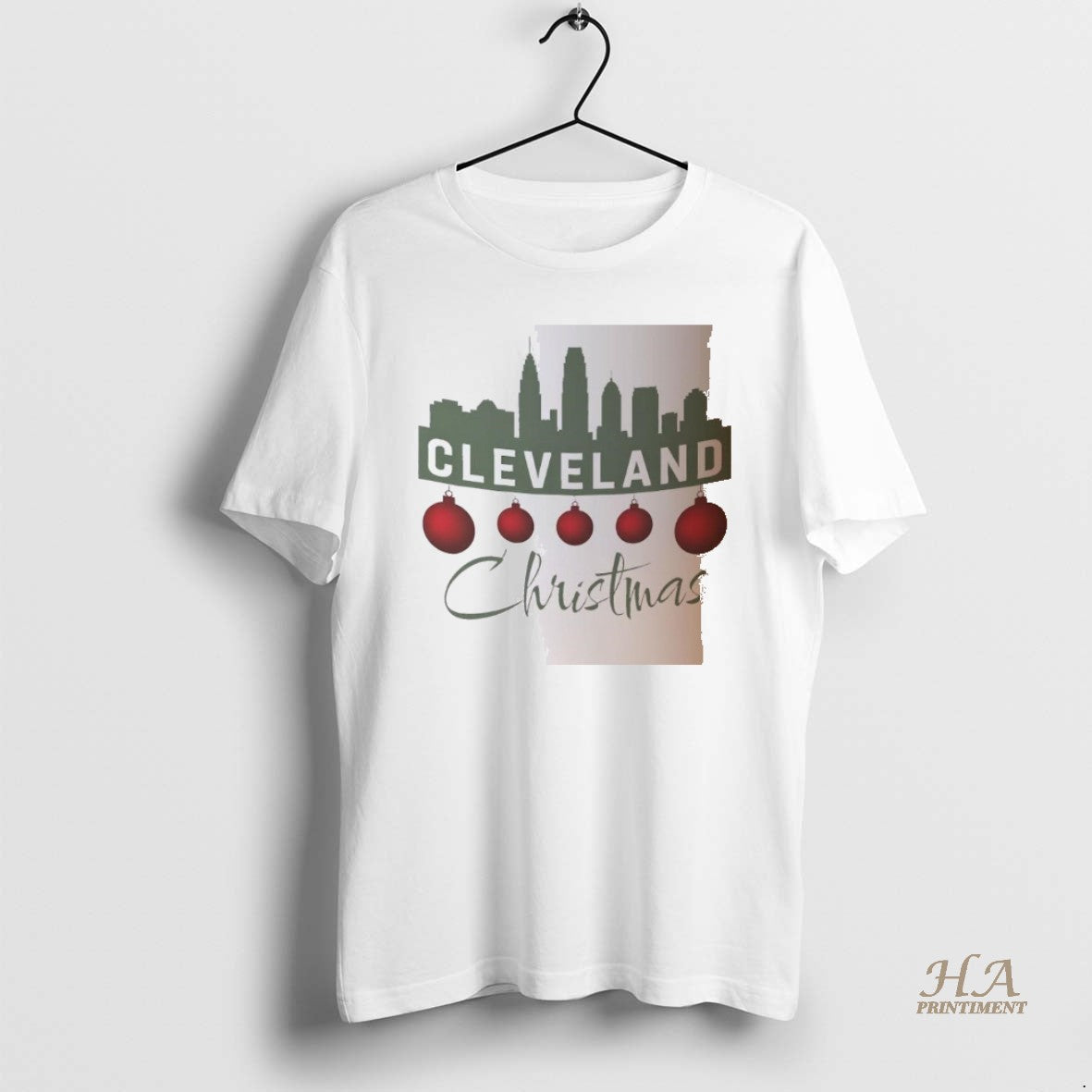 Official Cleveland Skyline Silhouette Christmas Shirt Hoodie Sweatshirt | PurePodTees.com