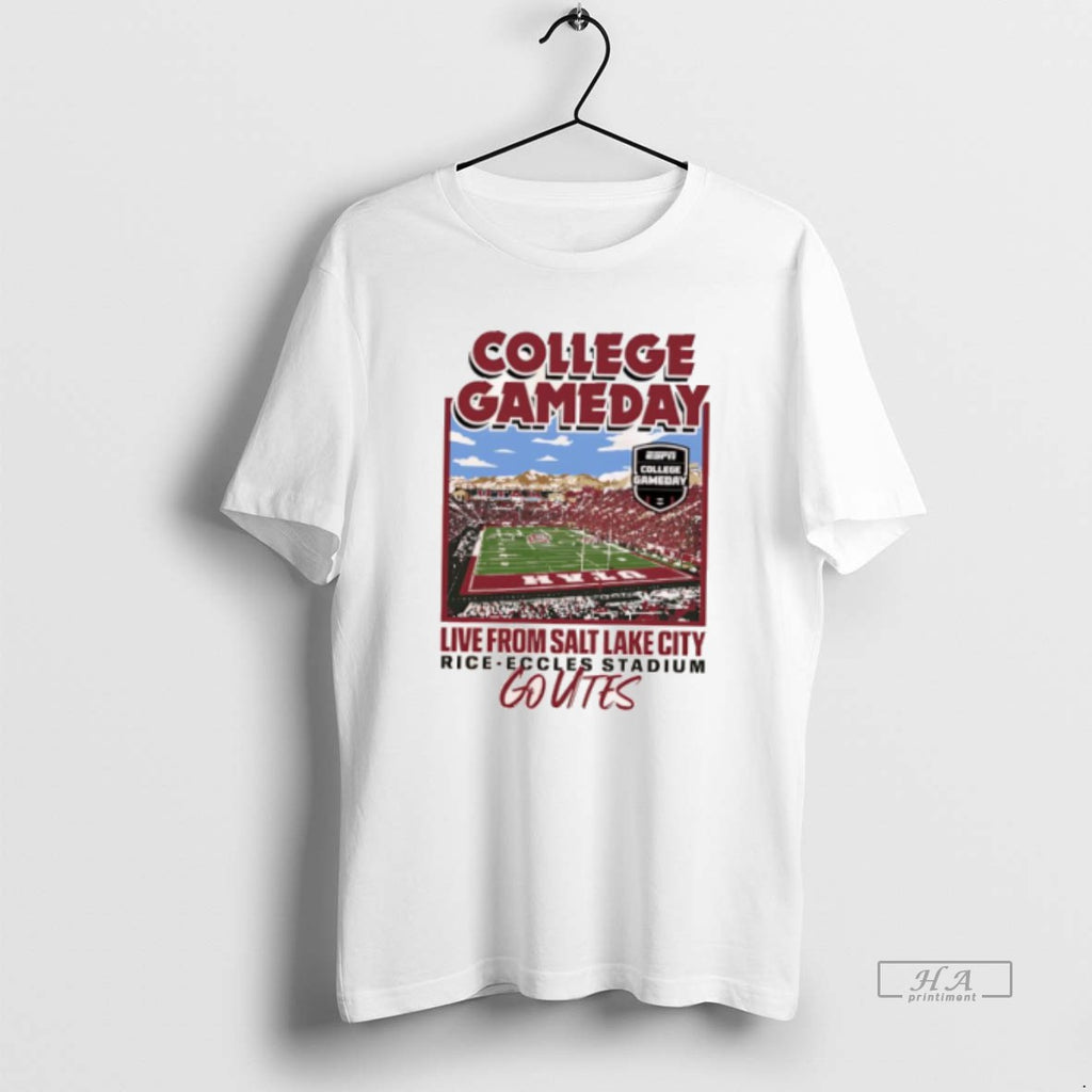 Official College Gameday Live From Salt Lake City Rice Eccles Stadium Goutes Shirt Hoodie Sweatshirt | PurePodTees.com