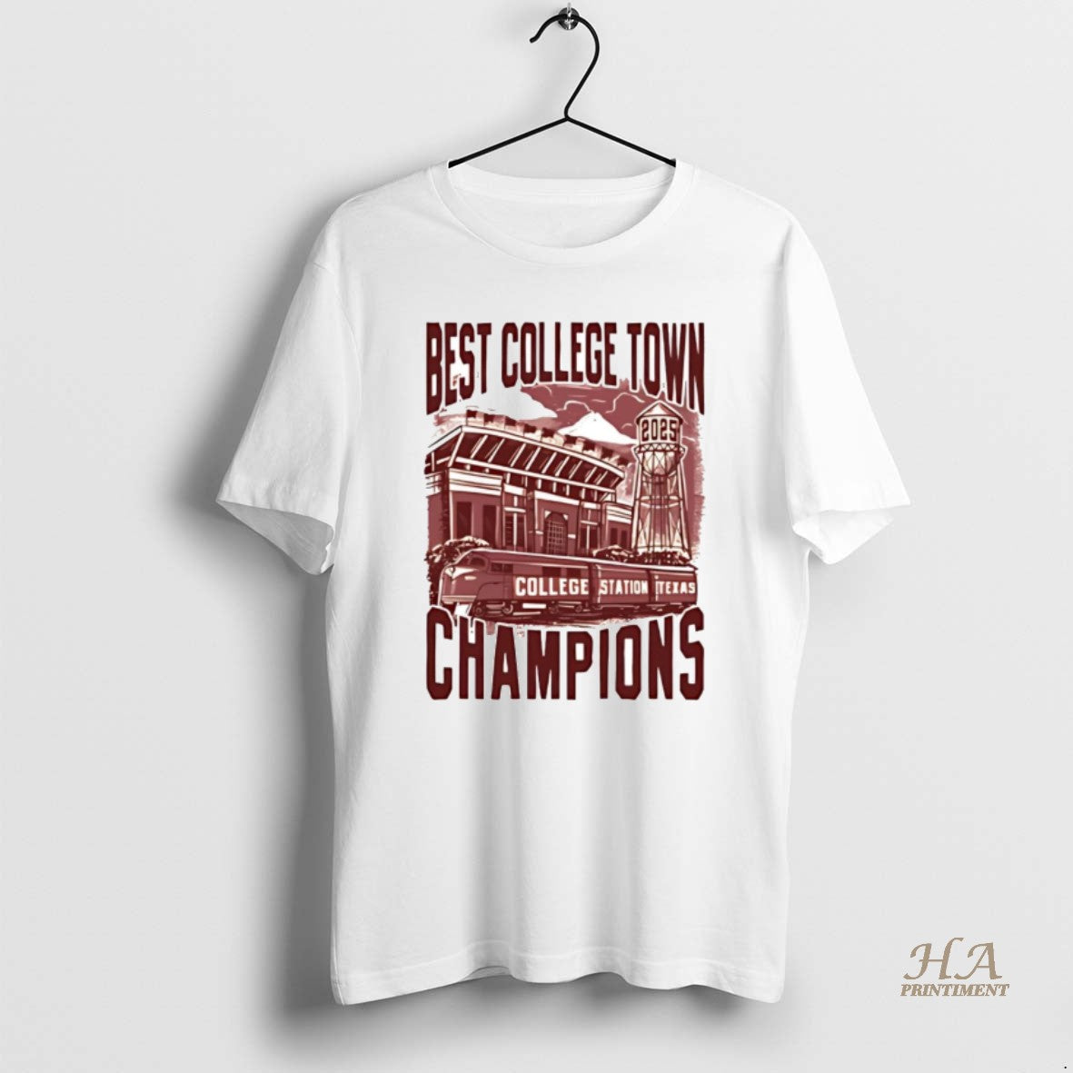 Official College Station Texas 2025 Best College Town Champions Shirt Hoodie Sweatshirt | PurePodTees.com