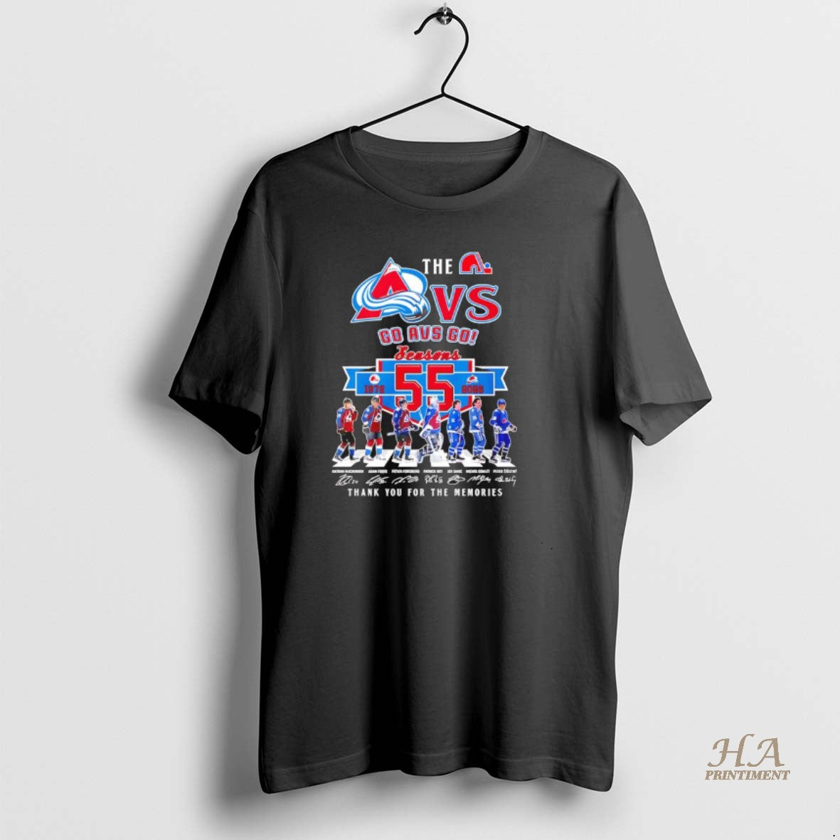 Official Colorado Avalanche 55th Anniversary Season Thank You For The Memories Shirt Hoodie Sweatshirt | PurePodTees.com