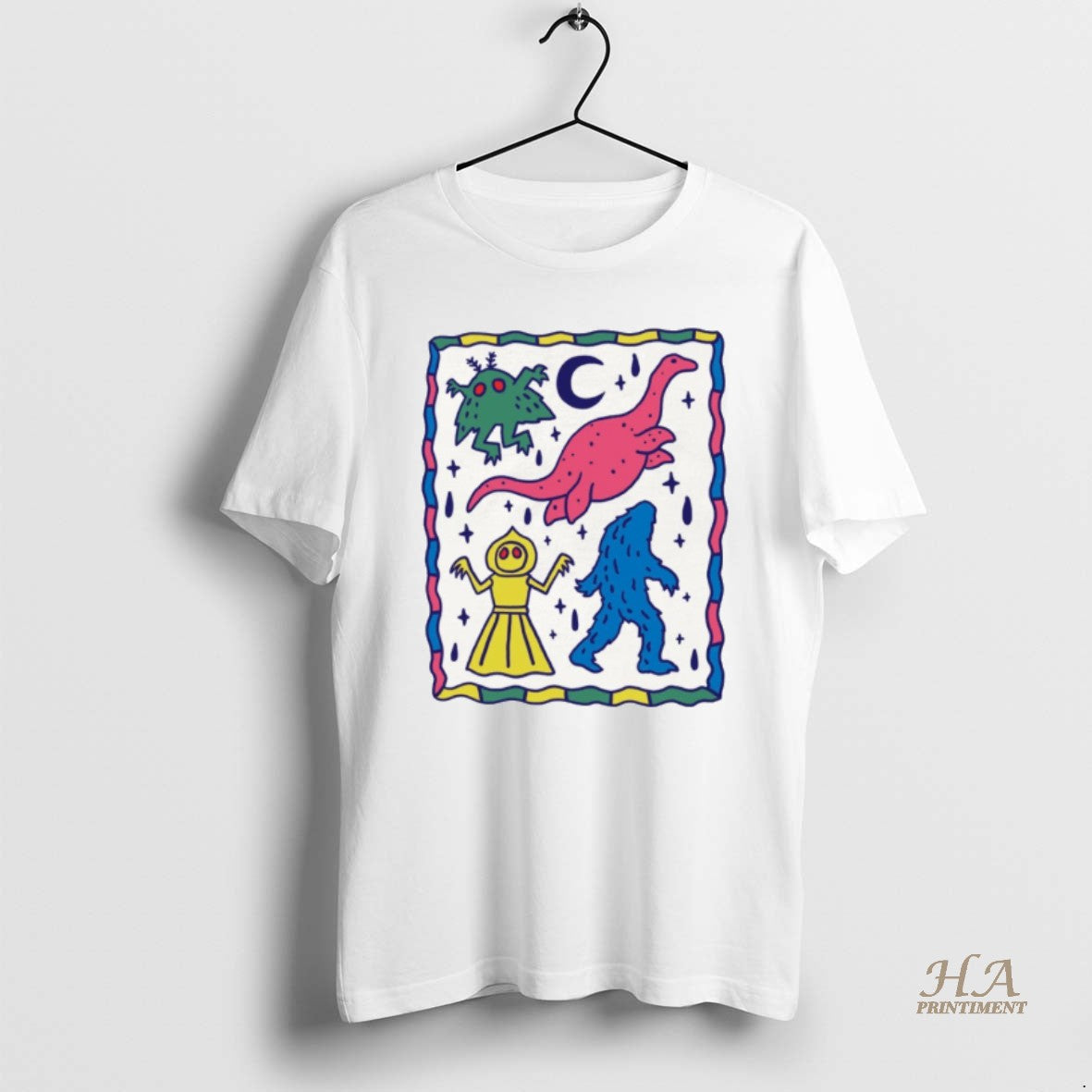 Official Colorful Cryptids Art Pint Matte Vertical Posters Shirt Hoodie Sweatshirt | PurePodTees.com