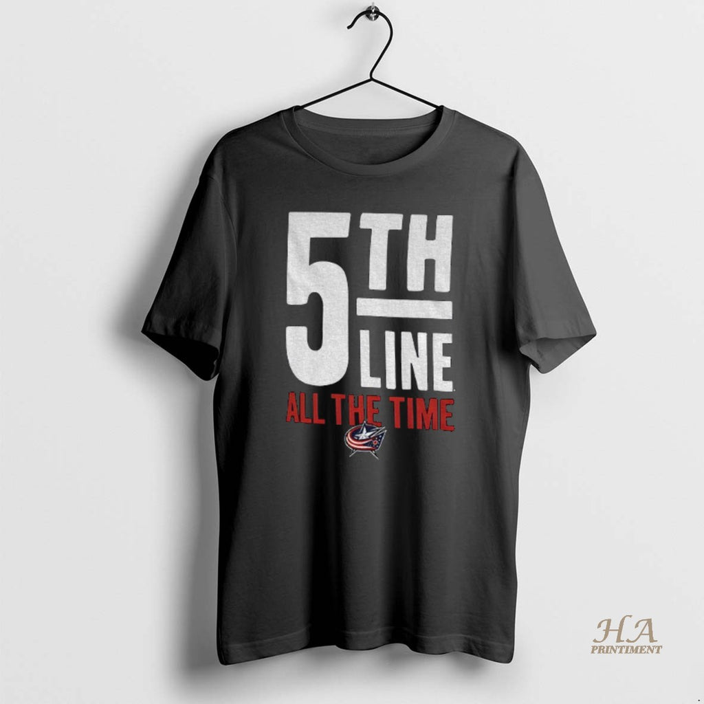 Official Columbus Blue Jackets 5th Line All The Time Hockey Logo Shirt Hoodie Sweatshirt | PurePodTees.com