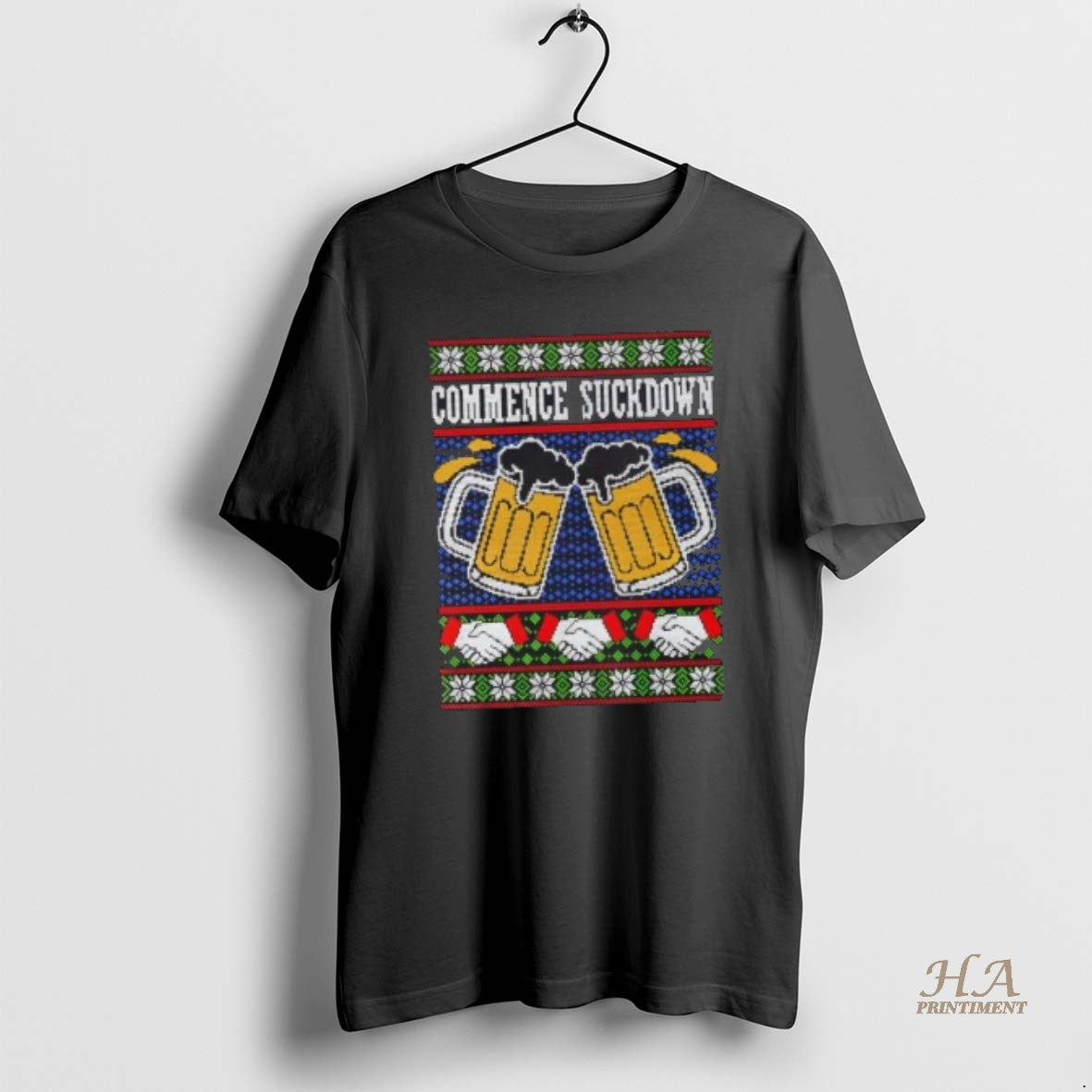 Official Commence Suckdown Tacky Beer Christmas Shirt Hoodie Sweatshirt | PurePodTees.com