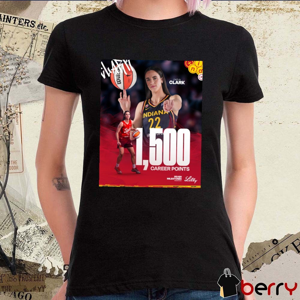 Congratulations To Caitlin Clark 1500 Career Points Indiana Fever WNBA 78 Games Poster t-shirt