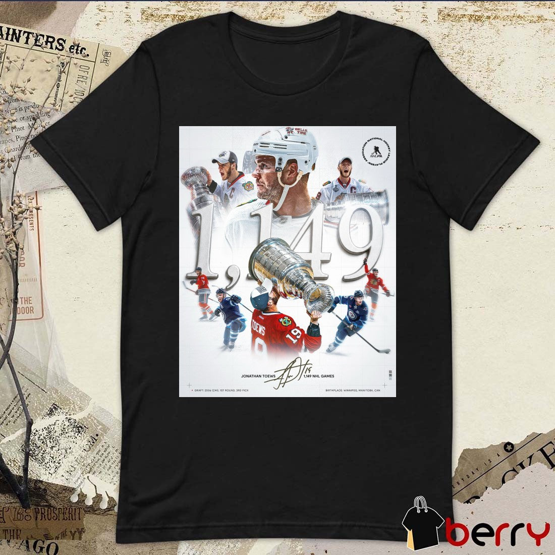 Congratulations To Jonathan Toews Chicago Blackhawks 1149 NHL Games Signature Poster t-shirt