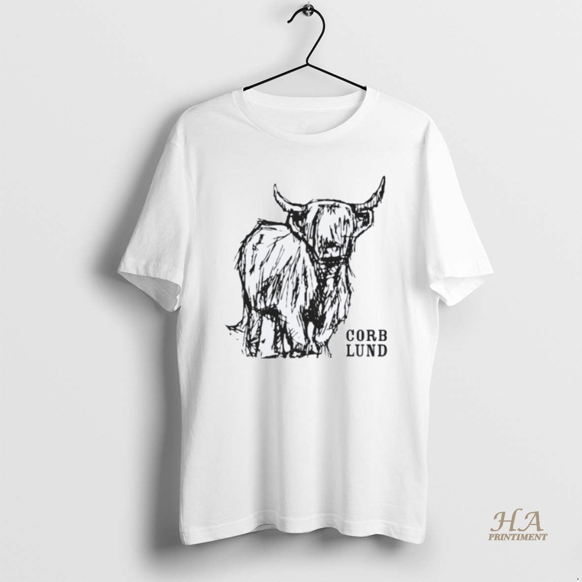 Official Corb Lund Hair In My Eyes Like A Highland Steer Shirt Hoodie Sweatshirt | PurePodTees.com