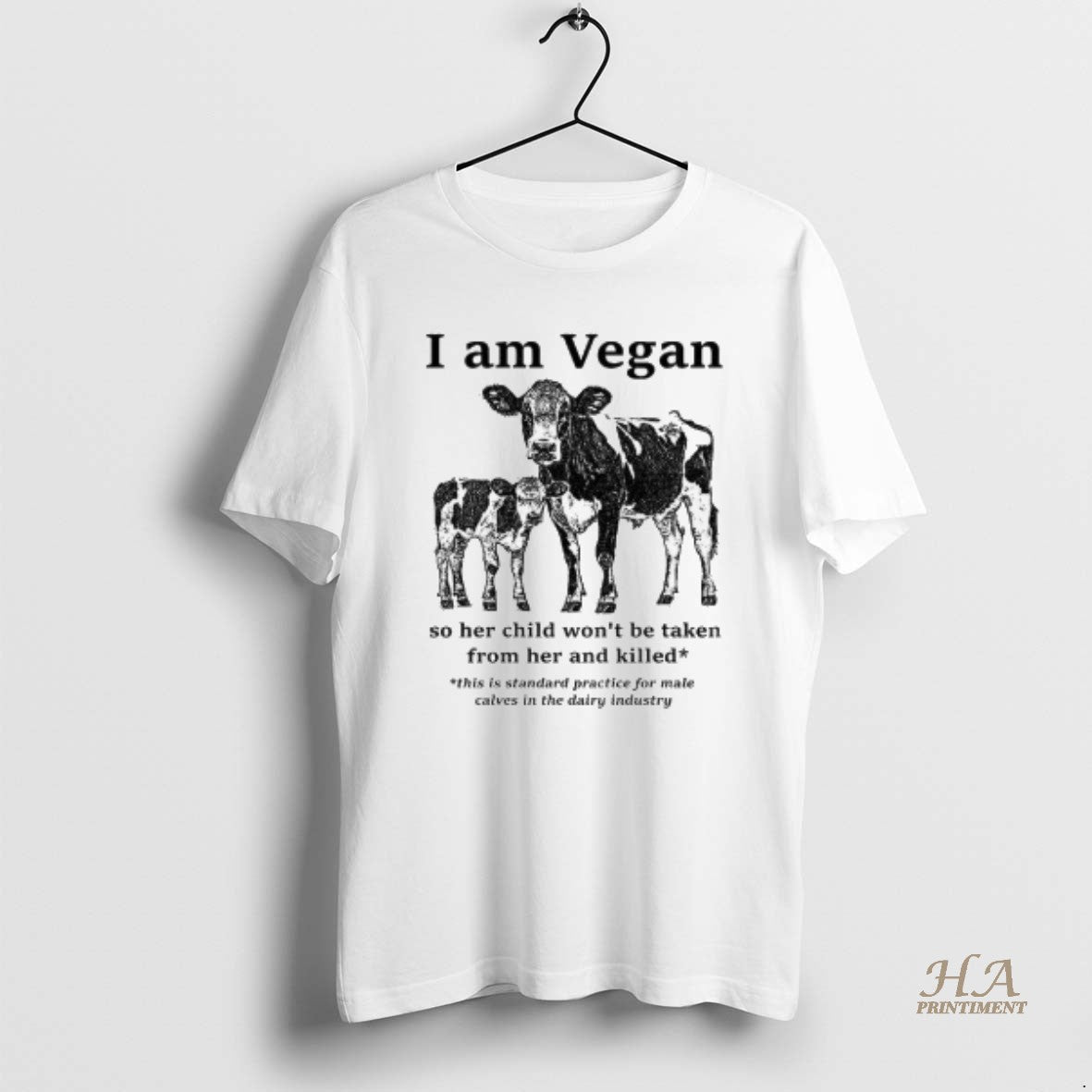 Official Cow I Am Vegan So Her Wont Be Taken From Her And Killed This Shirt Hoodie Sweatshirt | PurePodTees.com