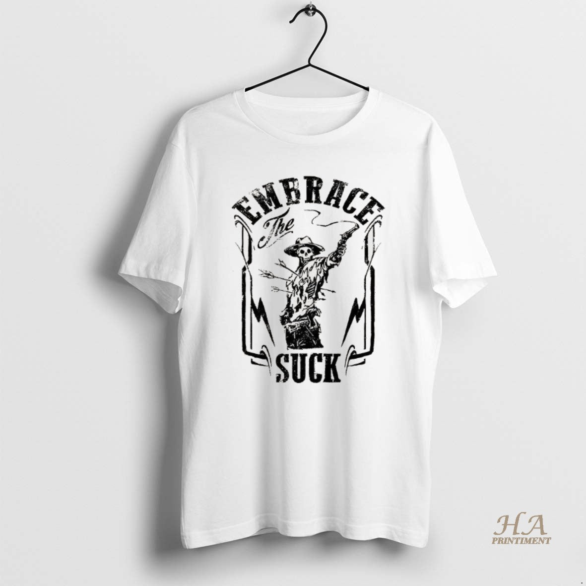 Official Cowboy Skeleton Embrace The Suck Shirt Hoodie Sweatshirt | PurePodTees.com