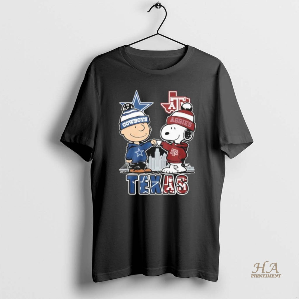 Official Cowboys And Am Texas X The Peanuts Shirt Hoodie Sweatshirt | PurePodTees.com