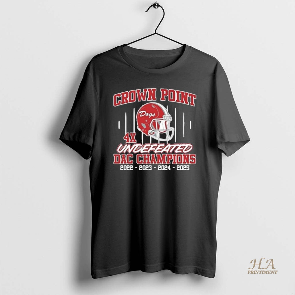 Official Crown Point Bulldogs 4x Undefeated Dac Champions Shirt Hoodie Sweatshirt | PurePodTees.com