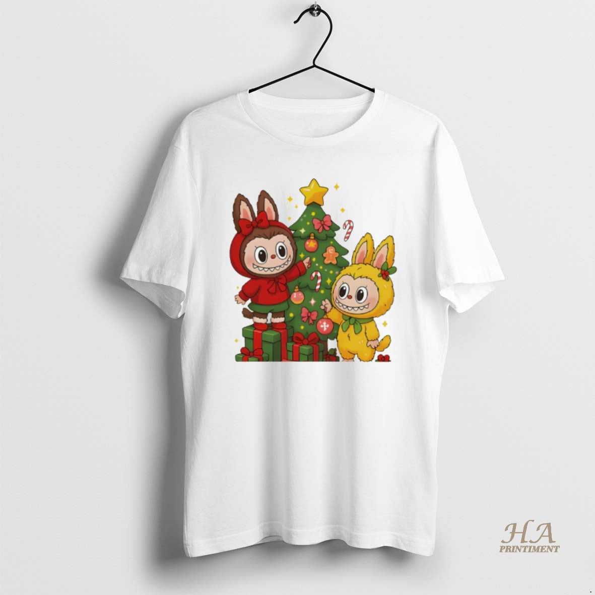 Official Cute Bunny Character Labubu Christmas Shirt Hoodie Sweatshirt | PurePodTees.com