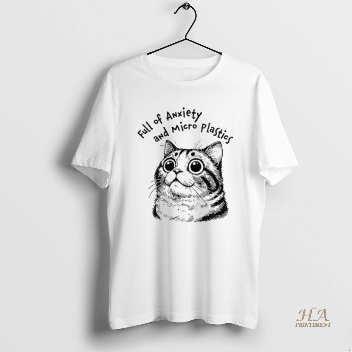 Official Cute Cat Full Of Anxiety And Micro Plastics Vintage Shirt Hoodie Sweatshirt | PurePodTees.com