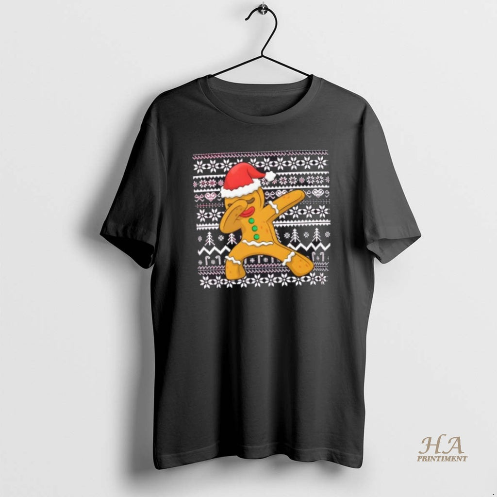 Official Dabbing Gingerbread Man Christmas Shirt Hoodie Sweatshirt | PurePodTees.com