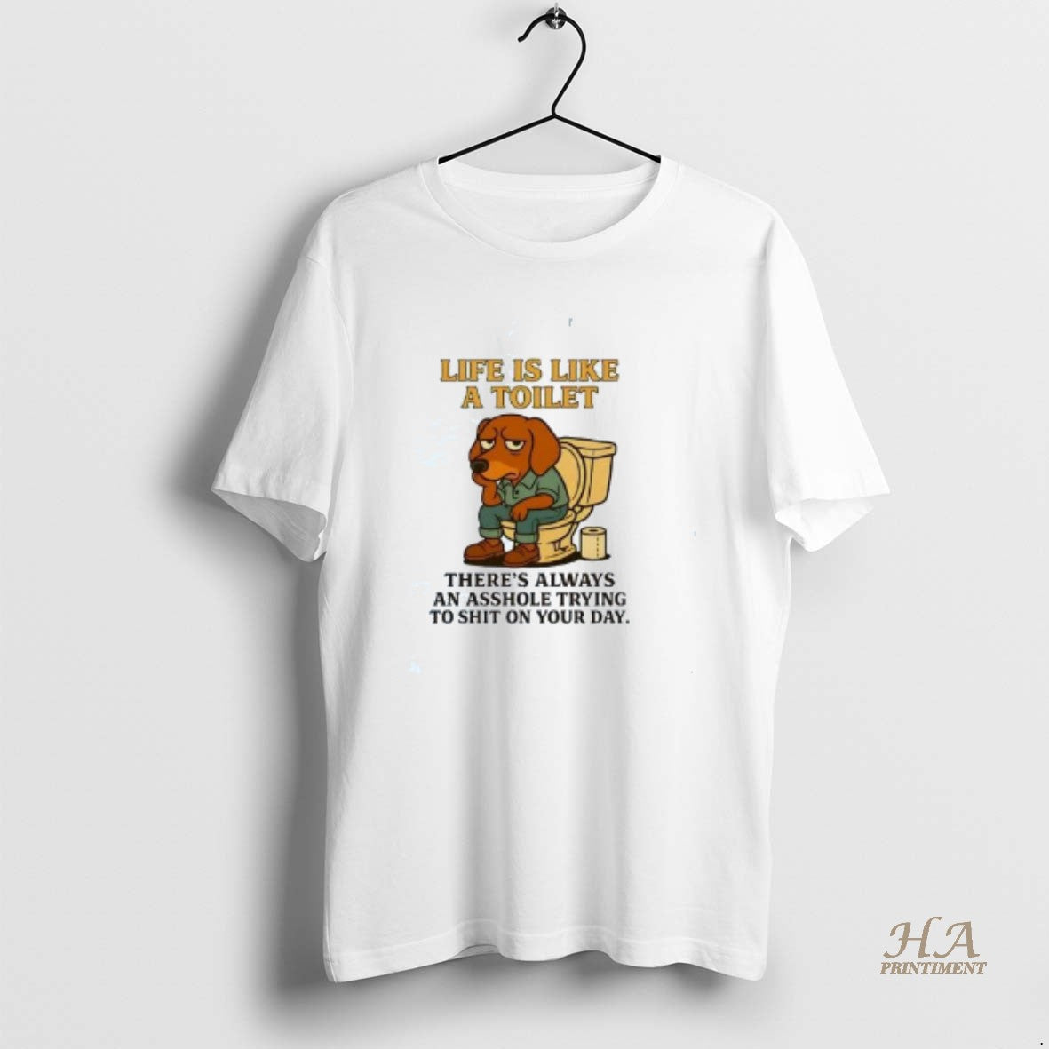 Official Dachshund Life Is Like A Toilet Theres Always An Asshole Shirt Hoodie Sweatshirt | PurePodTees.com