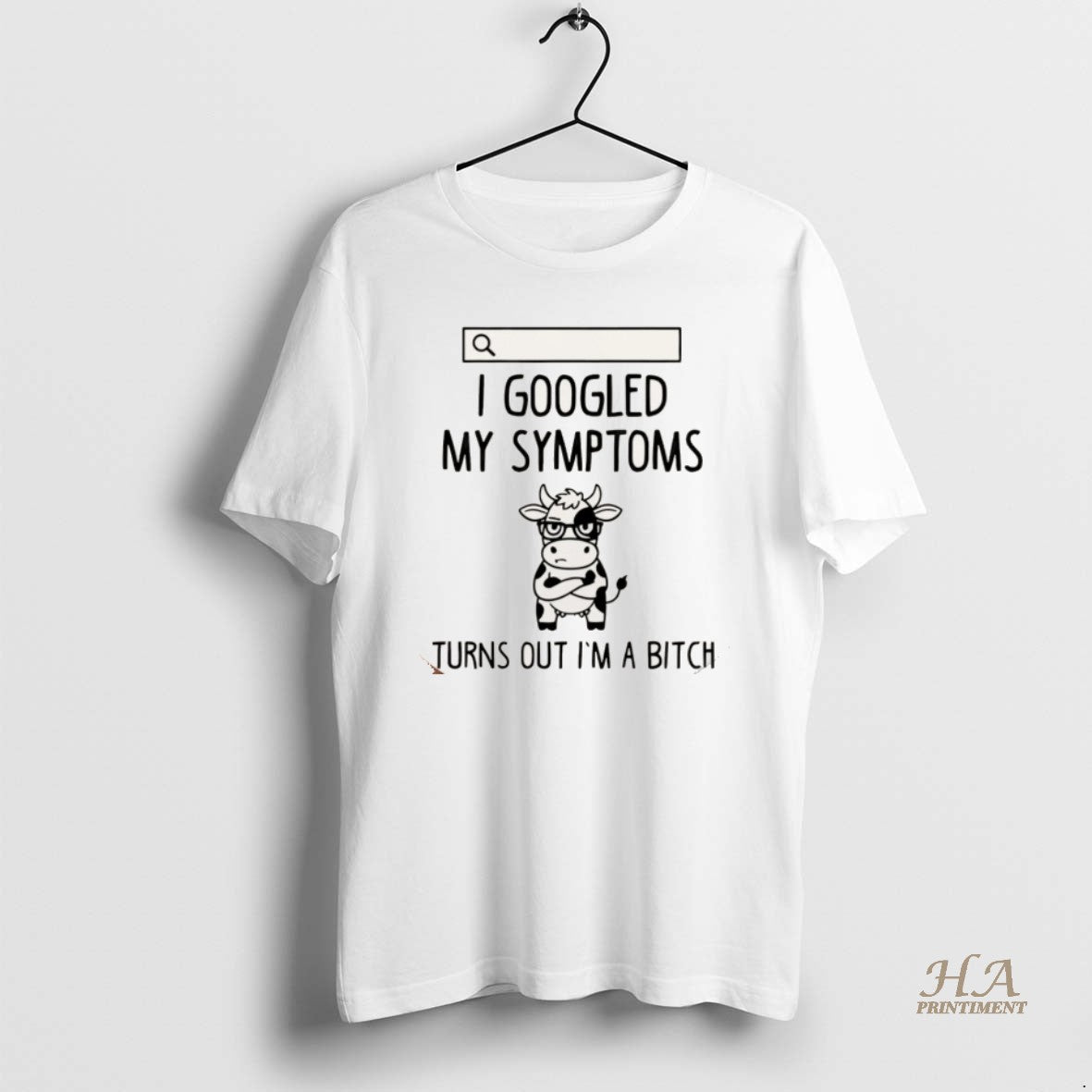 Official Dairy Cow I Googled My Symptoms Turn Out Im A Bitch Christmas Ornaments Shirt Hoodie Sweatshirt | PurePodTees.com