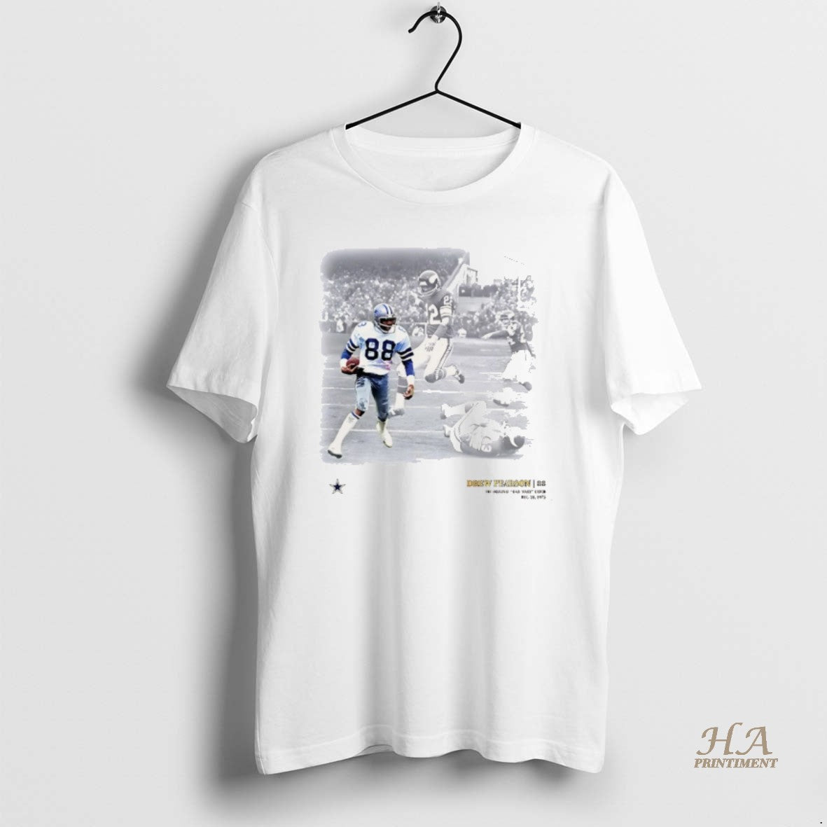 Official Dallas Cowboys Drew Pearson Hail Mary Photo Christmas Shirt Hoodie Sweatshirt | PurePodTees.com