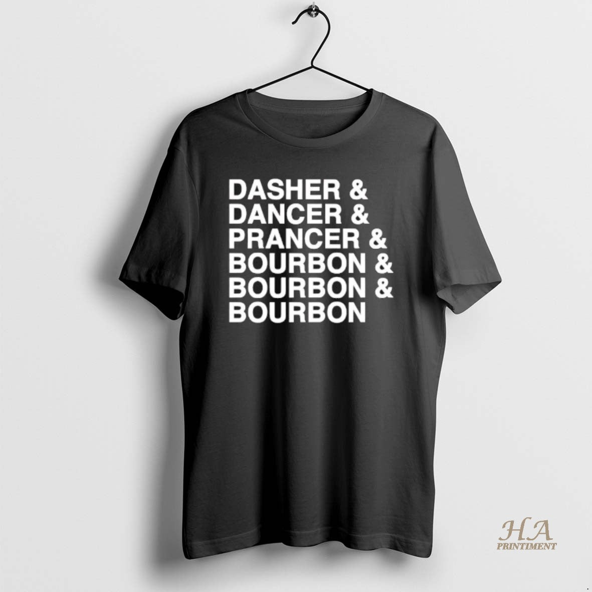 Official Dasher Dancer Prancer Bourbon Bourbon Bourbon Shirt Hoodie Sweatshirt | PurePodTees.com