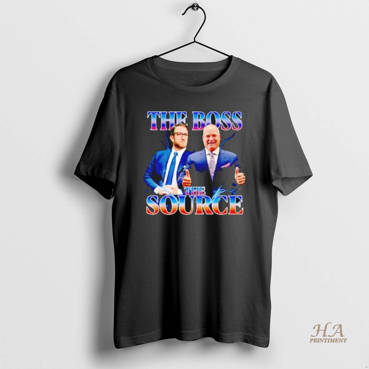 Official Dave Portnoy And Stu Feiner The Boss The Source Classic Black Shirt Hoodie Sweatshirt | PurePodTees.com